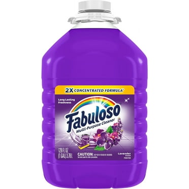 Fabuloso Multi-Purpose Cleaner, 1 Gallon 128 fl oz, Lavender Scent, 2x Concentrated Formula - for Floors, Counters, and Windows, Bundled with a PD Ship Safe Bag