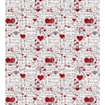 thumbnail image 3 of Ambesonne Vintage Valentine Duvet Cover Set, I Love You Lingo, Twin, Vermilion Plum Off White, 3 of 3