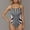 White, variant on Aobny Comfort Women's One-Piece Swimsuits Striped Long Torso Blue Swimwear Sets Boat Neck Bikini Monokini Adults Tops,L