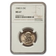 thumbnail image 1 of 1948-D Washington Quarter MS-67 NGC, 1 of 3