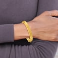 thumbnail image 2 of 18K Solid Yellow Gold 8.5mm Hinged Bangle Bracelet, 2 of 5