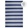 thumbnail image 5 of FH Home Machine Washable Area Rug - Hand Woven, Stain Resistant, Pet Friendly - Premium Recycled Polyester Yarn - Stripes - Kitchen, Bathroom, Laundry Room - Mariona Stripe - Blue/White - 3 x 5 ft, 5 of 7