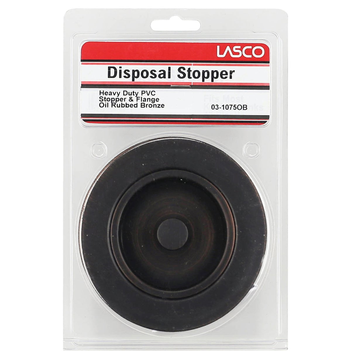 Lasco Oil Rubbed Bronze PVC Disposer Flange and Stopper 03-1075OB