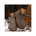 thumbnail image 5 of Women’s Suede Winter Platform Fuzzy Fluffy Plain Booties Fashion Boots, 5 of 9
