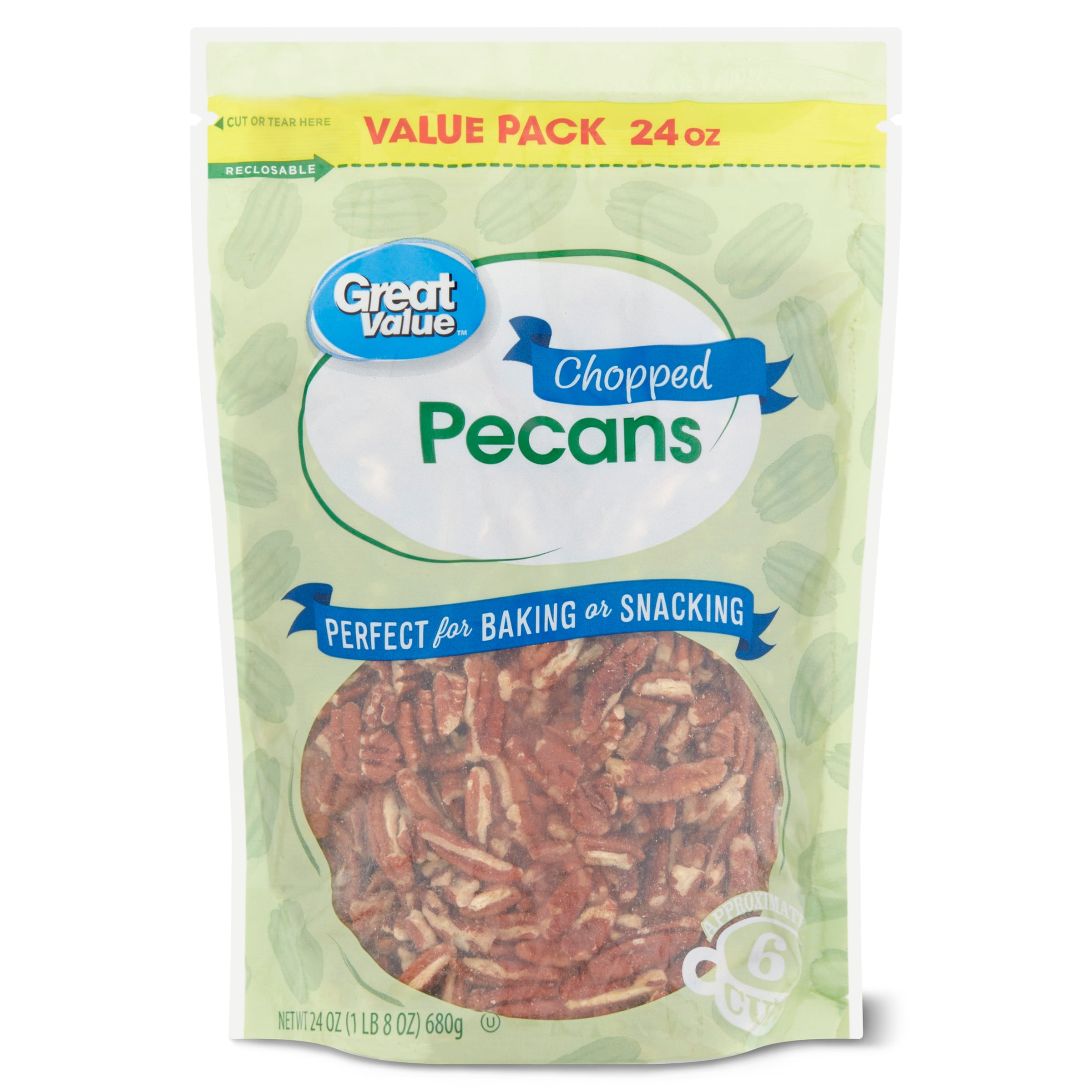 Great Value Chopped Pecans 24 oz Bag