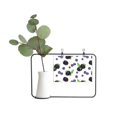 thumbnail image 1 of Blueberry Fruit Watercolor Illustration Pattern Metal Picture Frame Cerac Vase Decor, 1 of 3