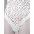 thumbnail image 5 of Aislor Lingerie Résille pour Femmes Justaucorps Transparent Monokini une Pièce Maillot de Bain Blanc Taille Unique, 5 of 5