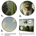 thumbnail image 3 of Designart "Surrealist Portrait of a Green Man II" Abstract Framed Wall Art - Transitional Green Surrealism Entryway Framed Wall Art Print, 3 of 6