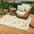 thumbnail image 2 of Beautiful By Drew Barrymore 5' x 7' Tile Diamonds Outdoor Rug, 2 of 13