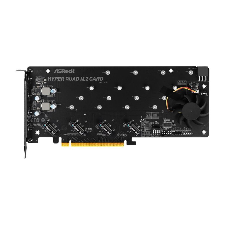 ASROCK HYPER QUAD M.2 CARD Bootable M.2 RAID Support - Walmart.com