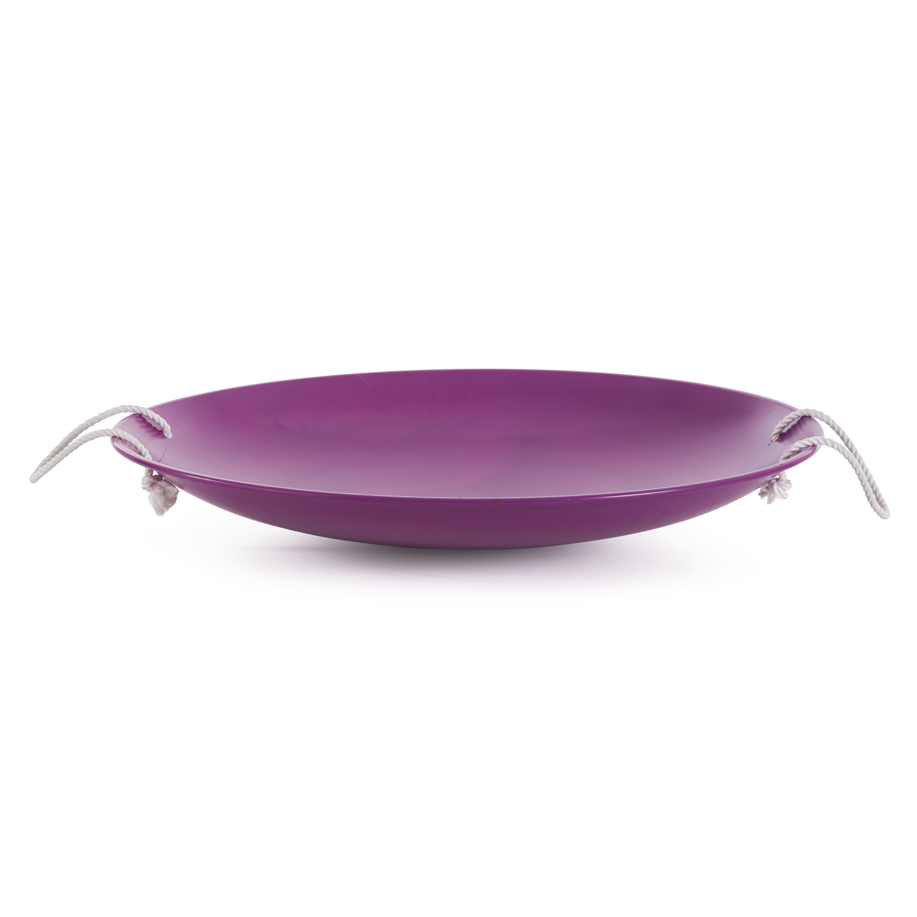 Slippery Racer ProDisc 26-Inch Metal Saucer Sled with Rope Handles, Purple