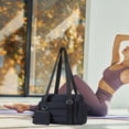 thumbnail image 1 of Bolsa de gimnasio de viaje con cartera pequeña extraíble, bolsa de lona para entrenamiento, deportes, fin de semana Negro, 1 of 8
