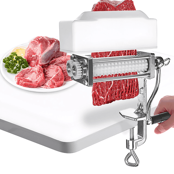 Petoto Manual Meat Tenderizer, Commercial Rolling Meat Tenderizer, Heavy Duty Steak Flatten Kitchen Meat Grinder Tool