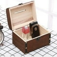 thumbnail image 4 of Wooden Money Box with Lock and Key Secure Wood Piggy Bank for Saving Money, 4 of 8