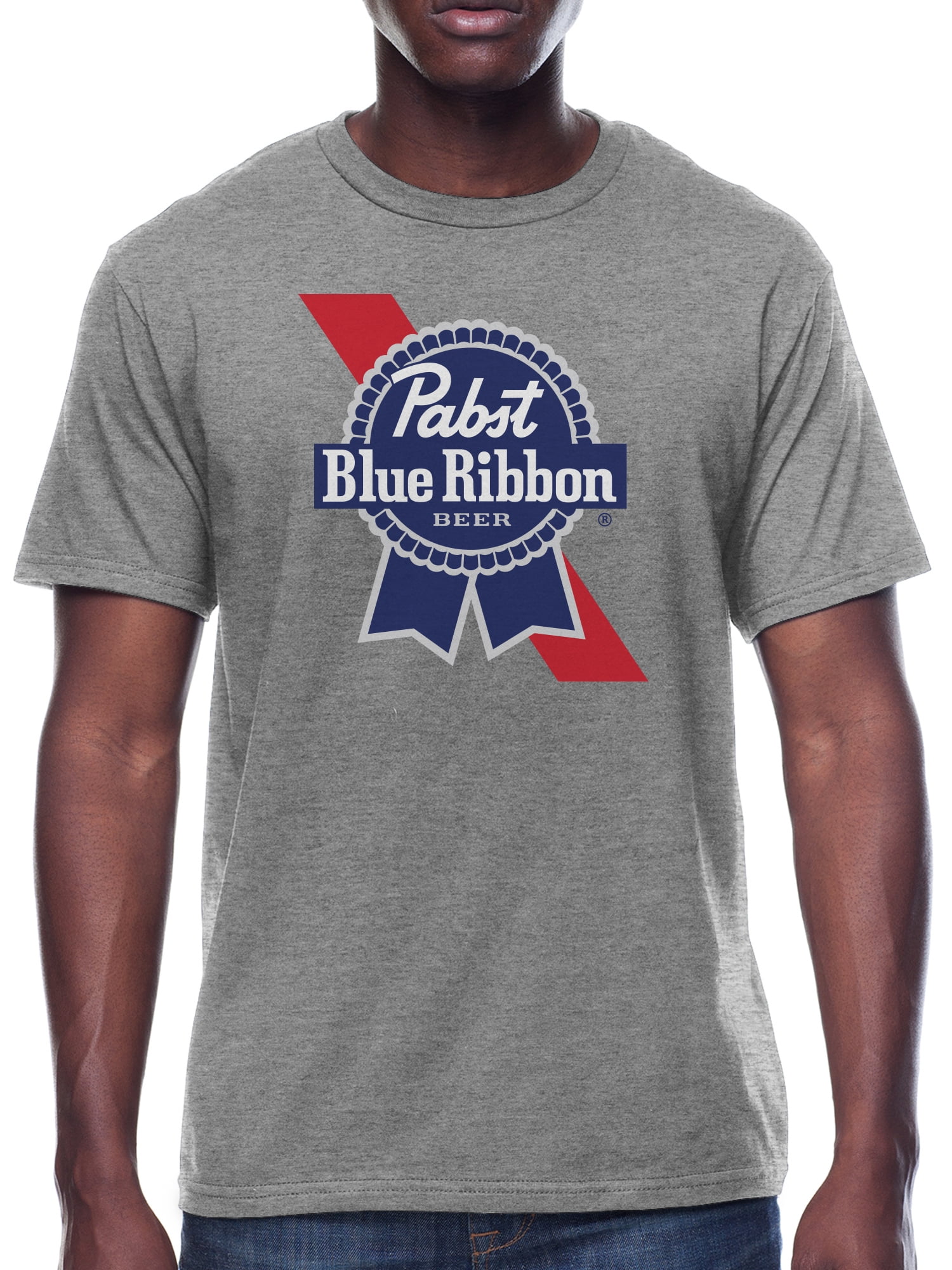 New Pabst Blue Ribbon Beer Logo White Standard T-Shirt Size S to 5XL 