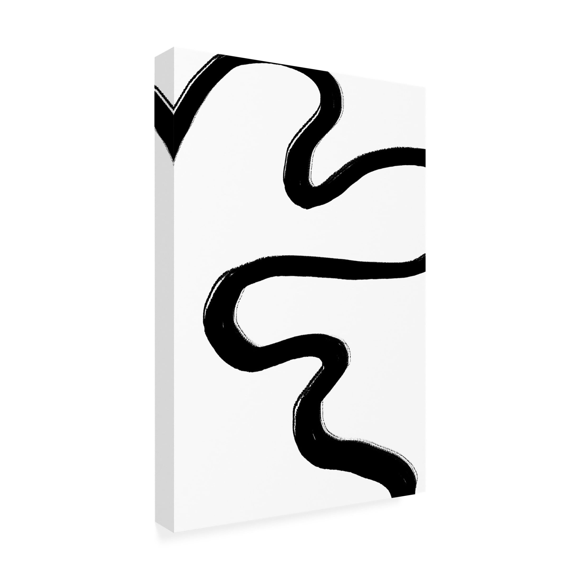 Canvas Wall Art - Pictufy Studio Ii 'Road Black' Wall Art for Living Room, Bedroom, or Office Décor by Trademark Fine Art - 30 x 47 Inches