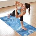thumbnail image 6 of Blue White Tie Dye Swirl Pattern Hot Yoga Mat Towel Non Slip for Hot Yoga - Quick-Drying Yoga Mat Cover with 4 Corner Pockets with Travel Bag - Hot Yoga Towel Non Slip 70"x26", 6 of 6