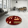 thumbnail image 3 of Ahgly Company Indoor Rectangle Abstract Chocolate Brown Abstract Area Rugs, 8' x 10', 3 of 6