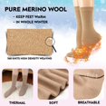 thumbnail image 2 of NANAhuang Women's Thin Merino Wool Socks Mid-calf Light Weight Cozy Warm Breathable Multi Colors Daily Wear Stockings, 2 of 6
