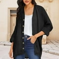 thumbnail image 5 of Horkkom Lightweight Cardigans for Women Long Sleeve Button Down Shirts Causal Oversized Open Front Cardigan S, 5 of 6