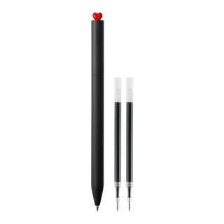 Drawdart Gel Ink Pens, 12Pcs Black Ink Pens Fine Point Smooth Writing Pen  0.5mm Retractable, Best Aesthetic Cute Pens for Journaling Note Taking