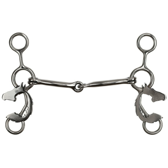 Showman Ironhorse Stainless Steel JR Cowhorse Bit w/ Smooth Snaffle