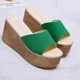 thumbnail image 4 of Mujeres Bowknot Beach Summer Pantuflas Plataforma Slope Heels Plus Size Shoes Wmkox8yii  hj789, 4 of 7