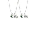 thumbnail image 2 of Delight Jewelry Silvertone Mini Green Tree Frog Mother & Daughter Heart Necklaces (Set of 2), 19"+2", 2 of 4