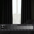 thumbnail image 2 of Half Price Drapes Signature Warm Black Velvet Blackout Curtains For Bedrooms (1 Panel), 50WX 120L, 2 of 12