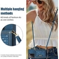 thumbnail image 3 of for Samsung Galaxy Note 20 Ultra 6.9" Crossbody Wallet Case for Women, Bling Glitter PU Leather Phone Case with RFID Blocking Card Holder Cover for Samsung Galaxy Note 20 Ultra SZ Blue, 3 of 18