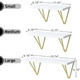thumbnail image 6 of Set of 3 Wall Mounted Wooden Floating Shelves Storage Shelves Display Shelves for Livingroom Bedroom Kitchen Home Decor ,3 Sizes(11in. 14in. and 16in.), 6 of 8