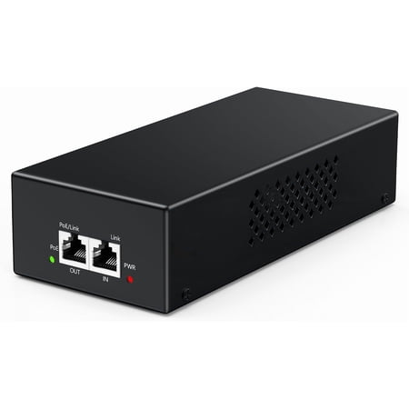 Gigabit PoE Injector 90W, 10/100/1000Mbps PoE++ Injector Adapter, IEEE 802.3bt/at/af, Up to 325 Feet, Metal Case Desktop/Wall-Mount, Plug & Play