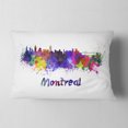 thumbnail image 2 of Designart Montreal Skyline - Cityscape Throw Pillow - 12x20, 2 of 5