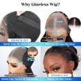 thumbnail image 3 of Peluca QUANDIAN Wear and Go, cabello humano sin pegamento, 180% de densidad, 3 of 6