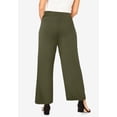 thumbnail image 3 of Jessica London Women's Plus Size Everyday Stretch Knit Wide Leg Pant, 3 of 5