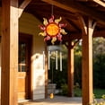 thumbnail image 1 of Glass Iron Art Wind Chime Garden Courtyard Balcony Sun Face String Tube Wind Chime Hanging Ornament Pendant, 1 of 7