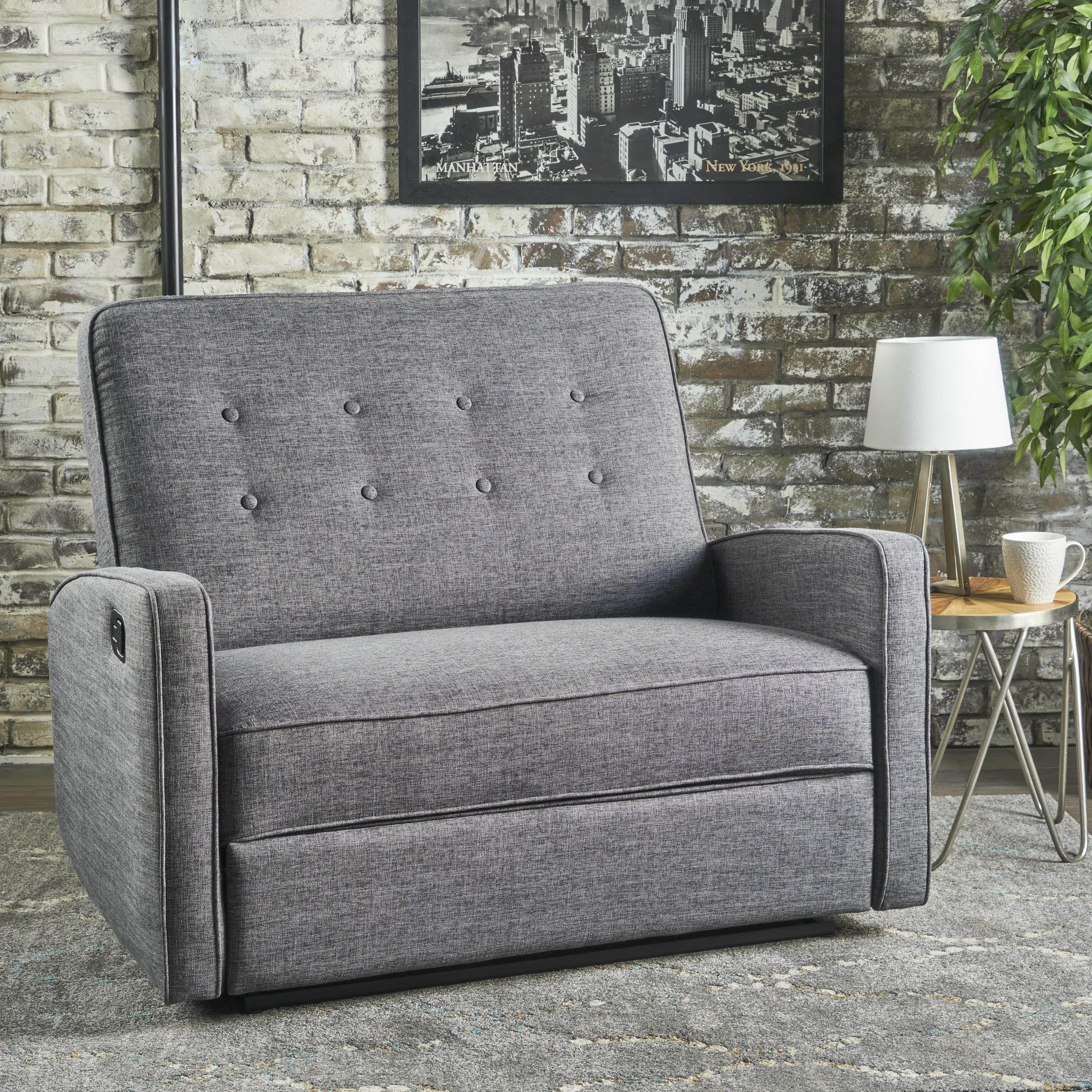 Christopher Knight Home Apaloosa Oversized Tufted Fabric Push Back