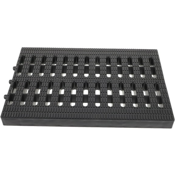 IBASETOY Black Plastic Drain Cover Outdoor Trench Drain Grate for Garage Floor and Yard Drainage