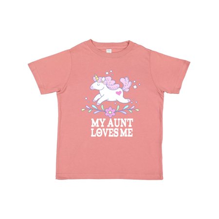 

Inktastic My Aunt Loves Me Unicorn Outfit Gift Toddler Toddler Girl T-Shirt