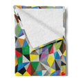 thumbnail image 2 of Abstract Soft Flannel Fleece Throw Blanket, Geometric Chaos Triangular Mosaic Polygonal Fractal Contemporary Modern Design, Cozy Plush for Indoor and Outdoor Use, 60" x 80", Multicolor, by Ambesonne, 2 of 5