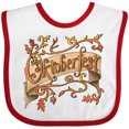 thumbnail image 3 of Inktastic Oktoberfest Banner with Orange Autumn Leaves Boys or Girls Baby Bib, 3 of 4
