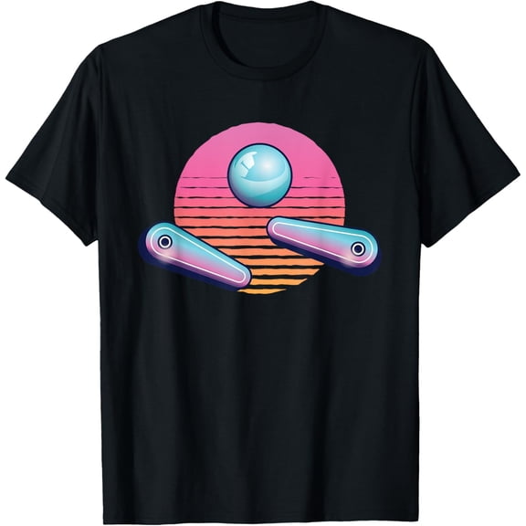 Pinball Arcade Game Machine 80s Retro Gamer Vintage Gaming T-Shirt