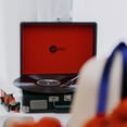 thumbnail image 6 of Arkrocket Curiosity Suitcase Bluetooth Turntable Vintage 3-Speed Record Player with Built-in Speakers Upgraded Turntable Audio Sound (Black/Red), 6 of 6