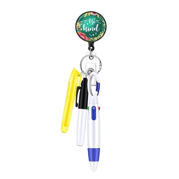 WINDLAND Convenient Nurse Pen Set with Retractable Badge Reel for Documentation