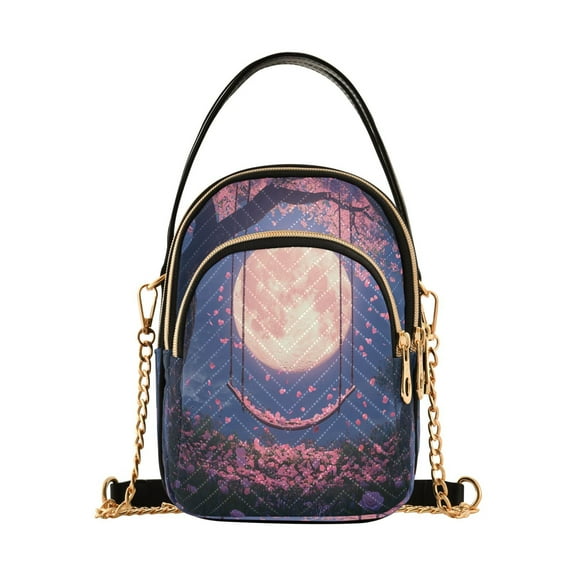 YAZAOO Cross Body Fashion Shoulder Waist Purse Bags Pink Moon Pocket Handbags