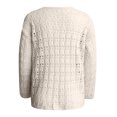 thumbnail image 5 of Mujer Tops Clásico Cuello en V Manga Larga Color Sólido Diamante Hueco Suéter Blusa Pompotops gfhjh11307, 5 of 5