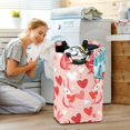 thumbnail image 5 of Yayeee Freestanding Laundry Hamper with Handle Collapsible Large Storage Basket for Clothes, Bunnies and Hearts, 5 of 7