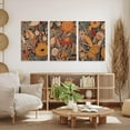 thumbnail image 4 of Botanical Wall Art Set Minimalist Abstract Botanical Prints Burn Orange Green Leaf Plant Wall Decor Canvas Painting Boho Floral Botanical Wall Decor for Bathroom Bedroom Living Room 12"x16", 4 of 6