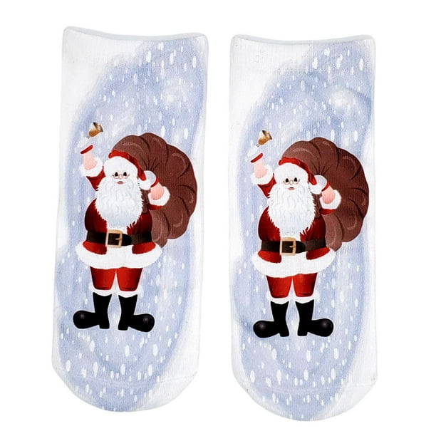 Fashion Low Crew Socks Chrismas Short Sock Breathable for girls and boys Men Santa púrpura Yinane calcetines de dibujos animados para mujer