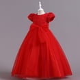 thumbnail image 1 of Falda infantil Vestido de princesa infantil Vestido de niña con flores rosas Falda larga con lazo, 1 of 6
